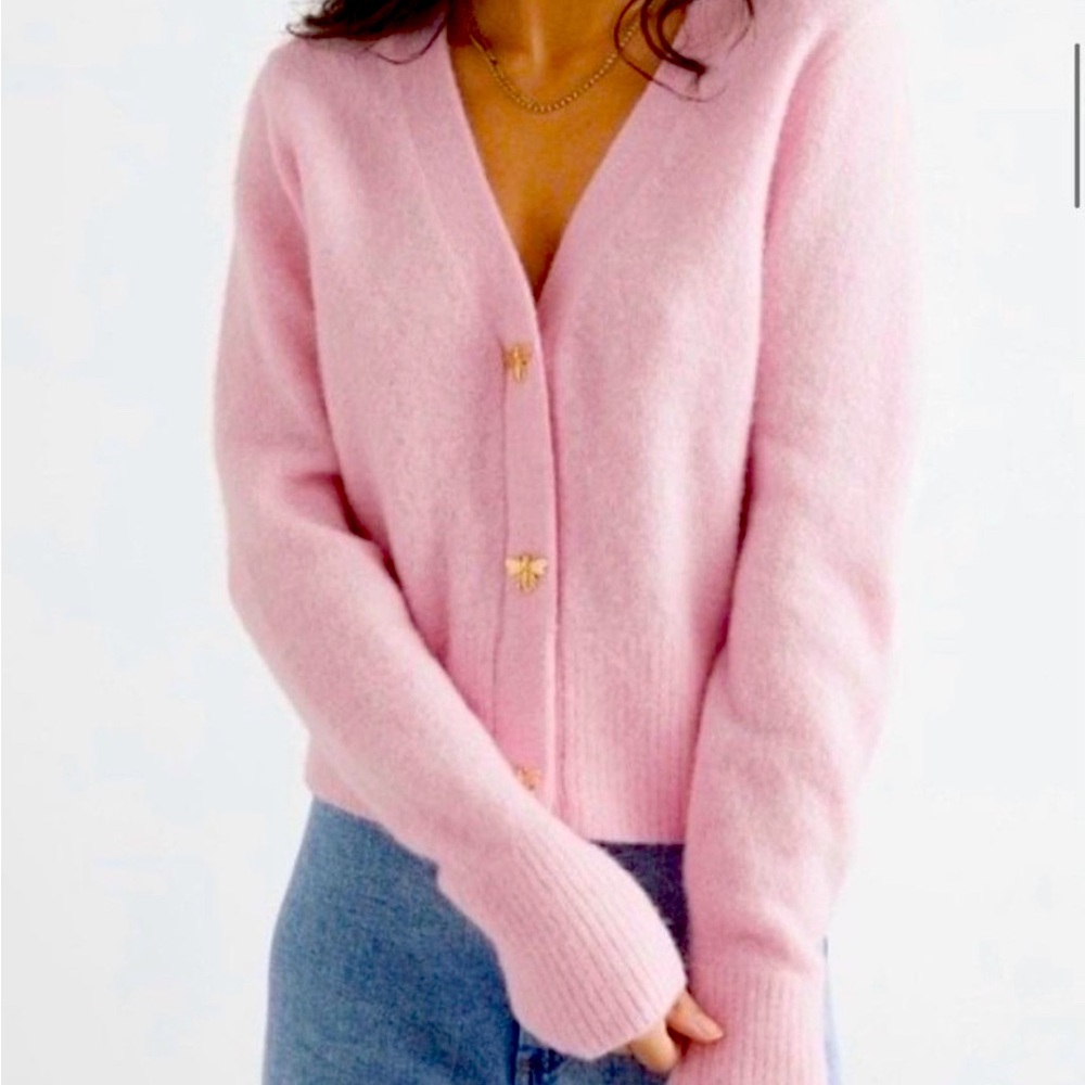 Bee Button Alpaca Blend Cardigan